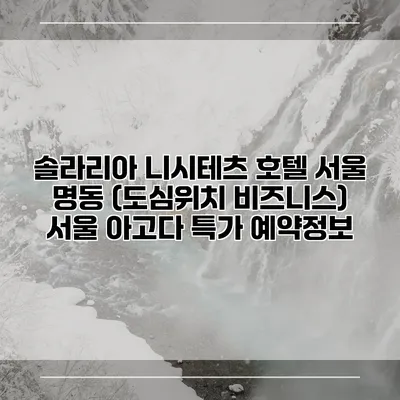 솔라리아 니시테츠 호텔 서울 명동 (도심위치 비즈니스) 서울 아고다 특가 예약정보