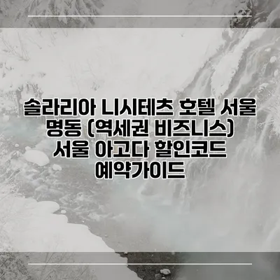 솔라리아 니시테츠 호텔 서울 명동 (역세권 비즈니스) 서울 아고다 할인코드 예약가이드
