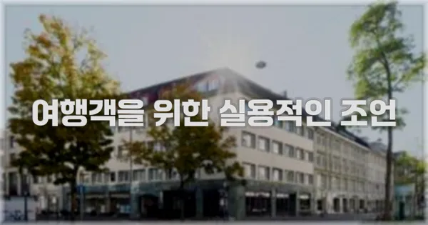 여행객을 위한 실용적인 조언