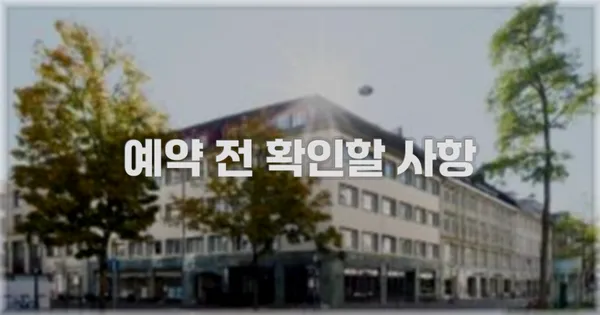 예약 전 확인할 사항