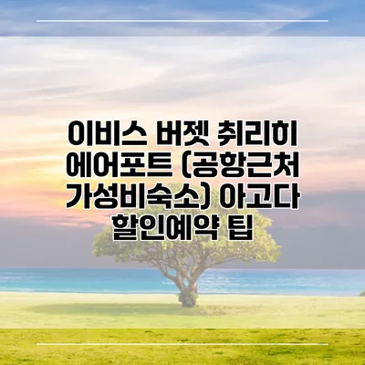 이비스 버젯 취리히 에어포트 (공항근처 가성비숙소) 아고다 할인예약 팁