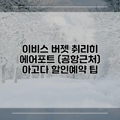 이비스 버젯 취리히 에어포트 (공항근처) 아고다 할인예약 팁