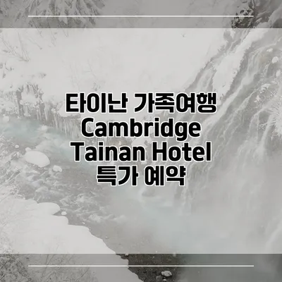 타이난 가족여행 Cambridge Tainan Hotel 특가 예약