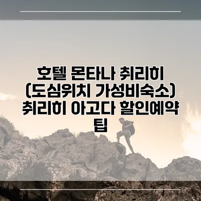 호텔 몬타나 취리히 (도심위치 가성비숙소) 취리히 아고다 할인예약 팁