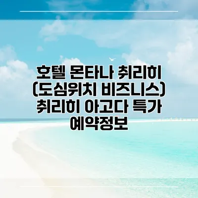 호텔 몬타나 취리히 (도심위치 비즈니스) 취리히 아고다 특가 예약정보