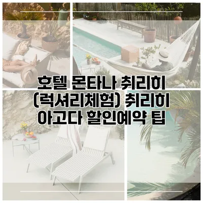 호텔 몬타나 취리히 (럭셔리체험) 취리히 아고다 할인예약 팁