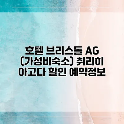 호텔 브리스톨 AG (가성비숙소) 취리히 아고다 할인 예약정보