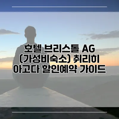호텔 브리스톨 AG (가성비숙소) 취리히 아고다 할인예약 가이드