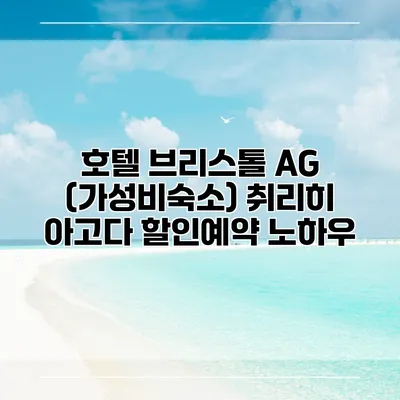 호텔 브리스톨 AG (가성비숙소) 취리히 아고다 할인예약 노하우