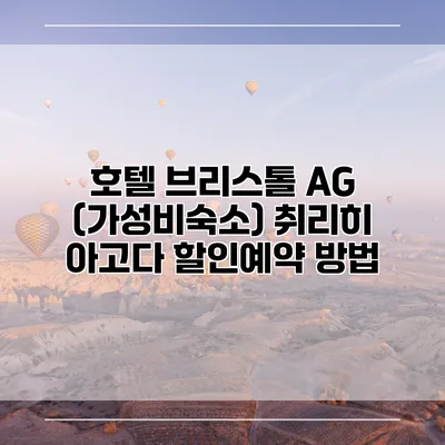 호텔 브리스톨 AG (가성비숙소) 취리히 아고다 할인예약 방법