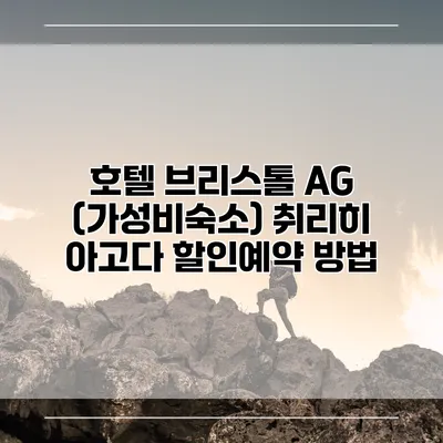 호텔 브리스톨 AG (가성비숙소) 취리히 아고다 할인예약 방법