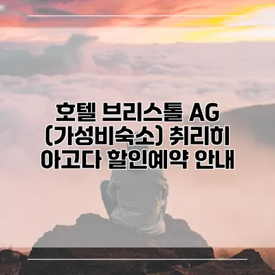 호텔 브리스톨 AG (가성비숙소) 취리히 아고다 할인예약 안내