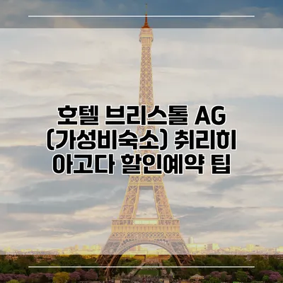 호텔 브리스톨 AG (가성비숙소) 취리히 아고다 할인예약 팁