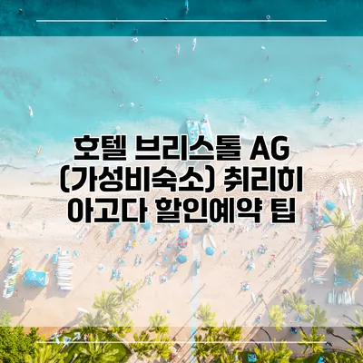 호텔 브리스톨 AG (가성비숙소) 취리히 아고다 할인예약 팁