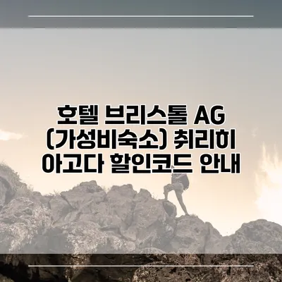 호텔 브리스톨 AG (가성비숙소) 취리히 아고다 할인코드 안내