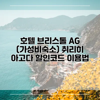 호텔 브리스톨 AG (가성비숙소) 취리히 아고다 할인코드 이용법