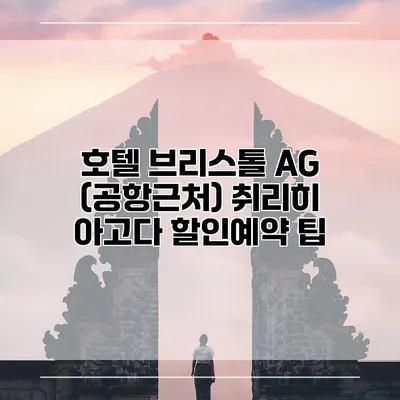 호텔 브리스톨 AG (공항근처) 취리히 아고다 할인예약 팁