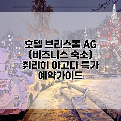 호텔 브리스톨 AG (비즈니스 숙소) 취리히 아고다 특가 예약가이드