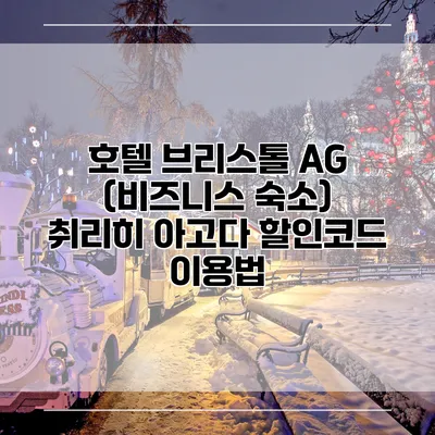 호텔 브리스톨 AG (비즈니스 숙소) 취리히 아고다 할인코드 이용법