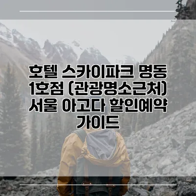 호텔 스카이파크 명동 1호점 (관광명소근처) 서울 아고다 할인예약 가이드