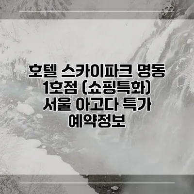 호텔 스카이파크 명동 1호점 (쇼핑특화) 서울 아고다 특가 예약정보