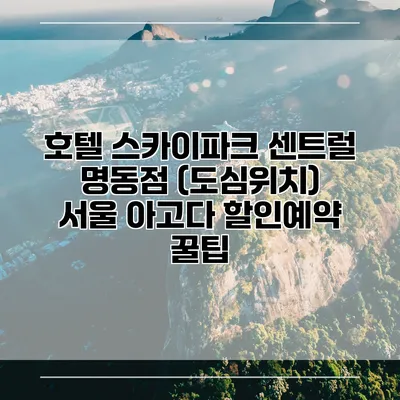 호텔 스카이파크 센트럴 명동점 (도심위치) 서울 아고다 할인예약 꿀팁