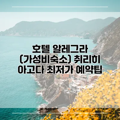 호텔 알레그라 (가성비숙소) 취리히 아고다 최저가 예약팁