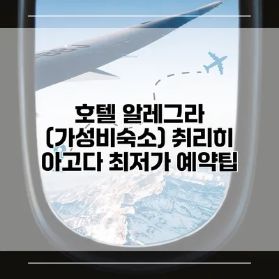 호텔 알레그라 (가성비숙소) 취리히 아고다 최저가 예약팁