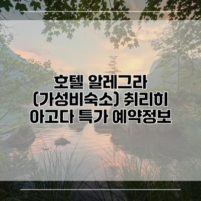 호텔 알레그라 (가성비숙소) 취리히 아고다 특가 예약정보