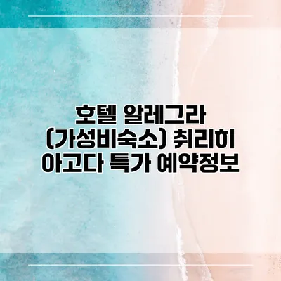 호텔 알레그라 (가성비숙소) 취리히 아고다 특가 예약정보