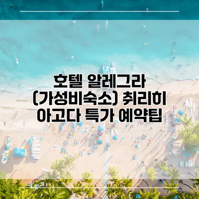 호텔 알레그라 (가성비숙소) 취리히 아고다 특가 예약팁