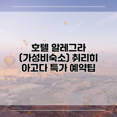 호텔 알레그라 (가성비숙소) 취리히 아고다 특가 예약팁
