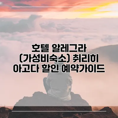 호텔 알레그라 (가성비숙소) 취리히 아고다 할인 예약가이드
