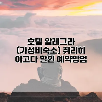 호텔 알레그라 (가성비숙소) 취리히 아고다 할인 예약방법