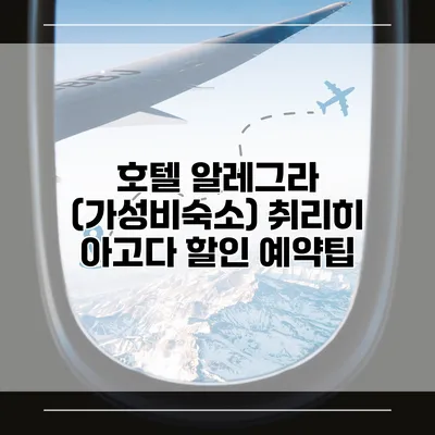 호텔 알레그라 (가성비숙소) 취리히 아고다 할인 예약팁
