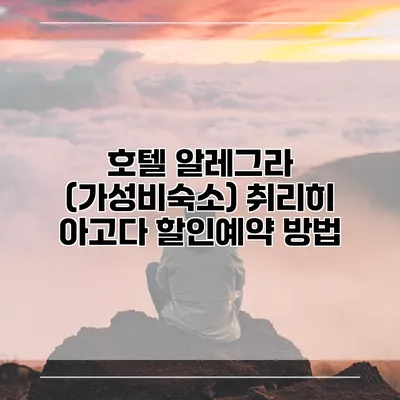 호텔 알레그라 (가성비숙소) 취리히 아고다 할인예약 방법