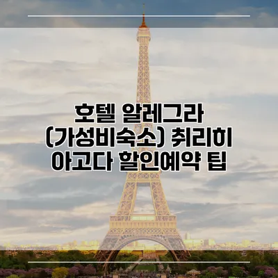 호텔 알레그라 (가성비숙소) 취리히 아고다 할인예약 팁