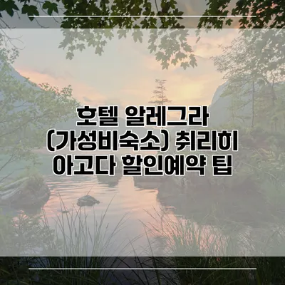 호텔 알레그라 (가성비숙소) 취리히 아고다 할인예약 팁