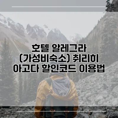 호텔 알레그라 (가성비숙소) 취리히 아고다 할인코드 이용법
