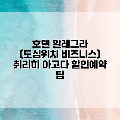 호텔 알레그라 (도심위치 비즈니스) 취리히 아고다 할인예약 팁