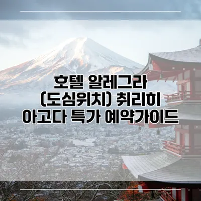 호텔 알레그라 (도심위치) 취리히 아고다 특가 예약가이드
