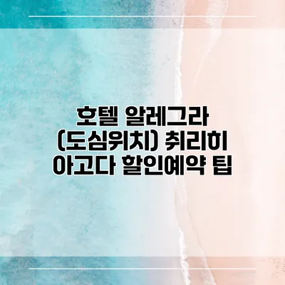 호텔 알레그라 (도심위치) 취리히 아고다 할인예약 팁